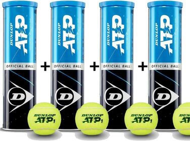 4 тенісні м'ячі Dunlop ATP 4TIN в упаковці з 4 шт. – вигідний набір