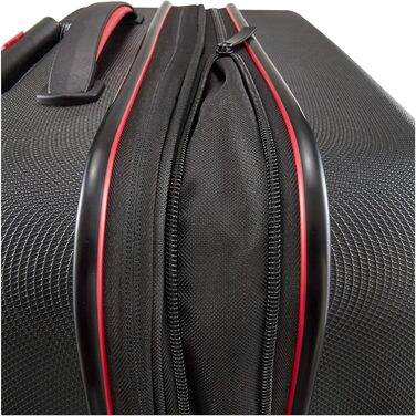 Чемодан Travelite Vector 77 см, L, з TSA замком, 103 л, чорно-червоний