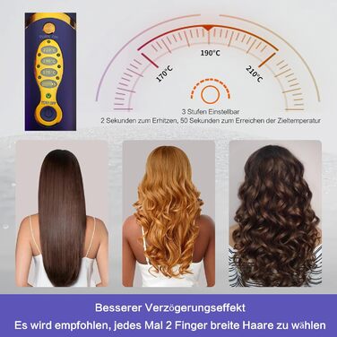 Бездротове праска для волосся з акумулятором 5000mAh, титанова поверхня, 2-в-1 (випрямляч та локони), міні, для подорожей, 3 температурні режими, швидкий нагрів, для всіх типів волосся (білий, блакитний)