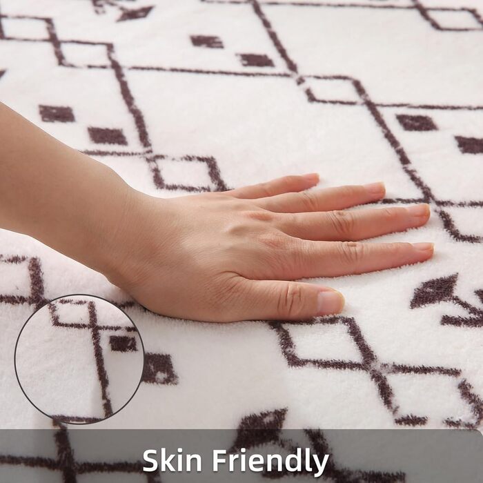 Килим для вітальні абстрактний великий, бежевий/слонова кістка, 120 x 160 см. Короткий ворс, підходить для вітальні, спальні, їдальні.