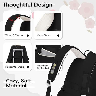 Шкільний рюкзак Tanou для дівчаток-підлітків, набір: рюкзак, сумка через плече та пенал, зелений (чорний)