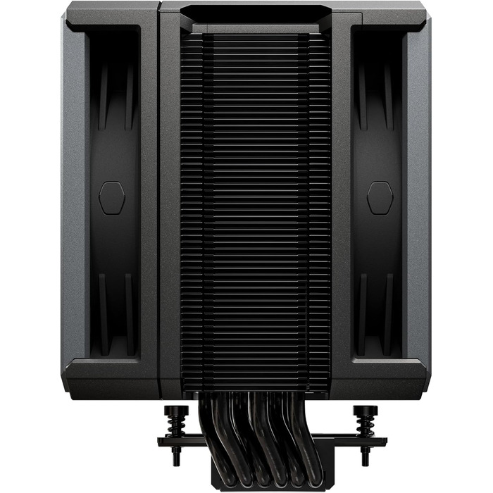 Cooler Master Hyper Hyoer 612 Apex: Повітряний кулер для CPU з чорним алюмінієвим покриттям, 4 теплові трубки, вентилятор MF120 Halo2 ARGB, підтримка LGA1700 & AM5, ARGB-виявлення, V2