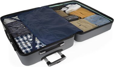 Чемодан валіза на колесах KPAT, валіза-тележка, валіза з жорсткого корпусу, срібна, S+L