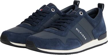Кросівки Tommy Hilfiger чоловічі Runner Iconic з шкіри та замші, синій, 43 EU