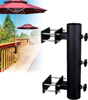 VANROUG Durable Umbrella Holder, Patio Umbrella Stand, Umbrella Stand, Bench, Buddy, Umbrella Holder, Fixed Clip, Umbrella Clamp for Deck, Railing, Beach, Courtyard, Boats, Hatches