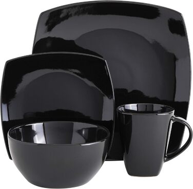 Сервіз Gibson Soho Lounge з реактивної глазурі (16 предметів) для 4 осіб, бежевий