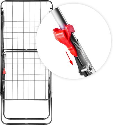 КADAX Сушарка для білизни з 18 метрами сушильної поверхні, розкладний сушильний верстат, для квартири, балкону та саду, з антиковзними ніжками, економія місця, виготовлено в ЄС (Антрацит)