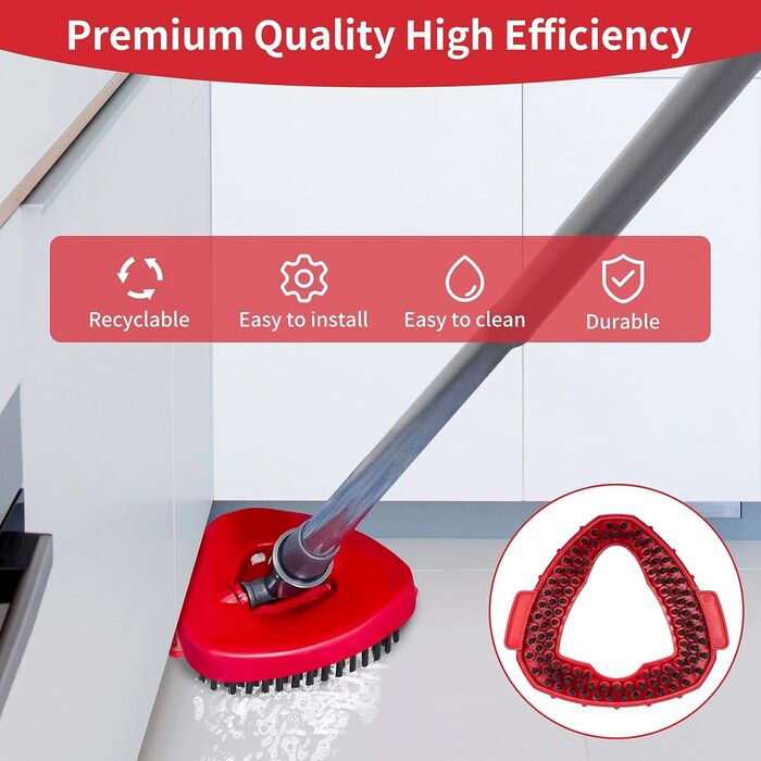 Змінна насадка для швабри O-Cedar EasyWring Spin Mop, мікрофібра, трикутна, жорсткі щетини, для ванної, кухні, басейну, скла та плитки, 2 шт.