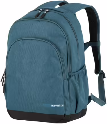 Travelite Carry-on Backpack with Padded Laptop Compartment, 15.6-inch Laptop Backpack, KICK OFF, Daypack for Travel and Sports, 45 cm, 22 Liters (Petrol)