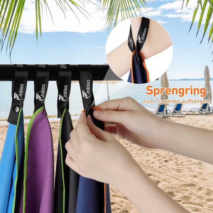 Набір з 2 рушників з мікрофібри (180x90 см + 100x50 см): великий для душу та спортивний, швидко сохне, без піску, для пляжу, фітнесу, кемпінгу, темно-сірий та зелений