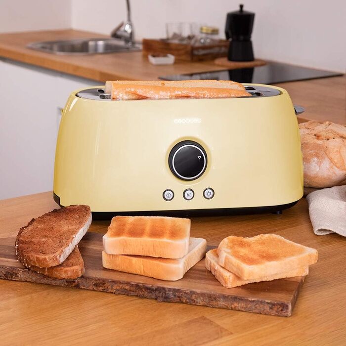 Тостер Cecotec ClassicToast 8000 Biege Double: 800 Вт, 2 широкі слоти, 3 функції