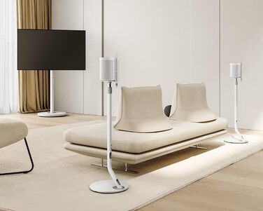 Підставка для колонок FITUEYES Design, металева, регульована по висоті, 2 шт, білий колір