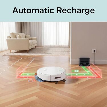 Робот-пилосос SereneLife з функцією миття підлоги, 3-в-1, з керуванням через додаток, для тварин та килимів, 700Pa