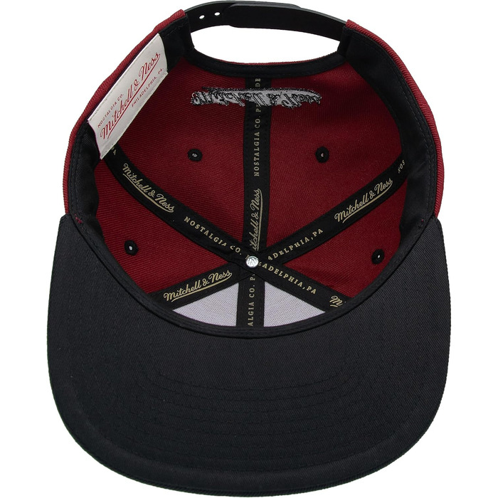 Кепка Mitchell & Ness 2 Tone Box Logo Burgundy-Black, бейсболка кепка snapback