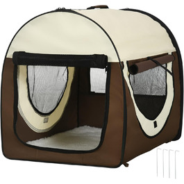 PawHut Транспортна переноска для собак та котів, рюкзак для тварин, водонепроникна сумка-переноска з подушкою, 70 x 51 x 59 см, Колір: Кофе