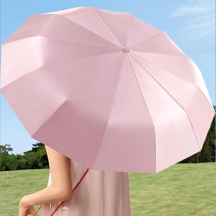 Стійкий до вітру автоматичний парасолька, захист від сонця, чорний Obsidianschwarz