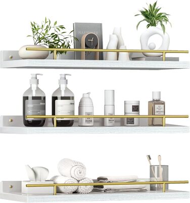 Настінна полиця Wandregal Holz, 3 шт. - полиці для кухні, вітальні, спальні, офісу, ванної кімнати. Полиця для книг та декоративних речей.