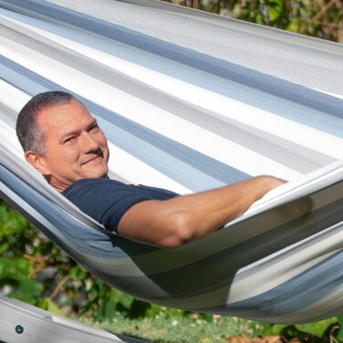 Гамак LA SIESTA® Brisa - класичний, ручної роботи з Колумбії, 160 см, блакитний, для дому та відпочинку на природі