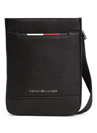 Жіноча сумка-кросбоді Tommy Hilfiger TH Central Mini Crossover, чорна гладка шкіра, універсальний розмір