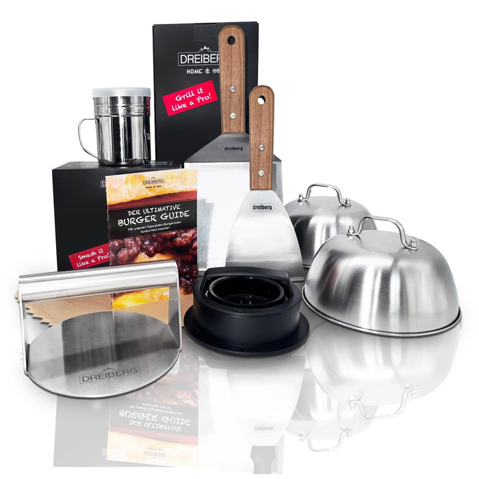 Набір для приготування бургерів DREIBERG® з нержавіючої сталі (9 предметів)