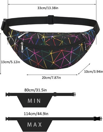 Жіноча поясна сумка-рюкзак, водонепроникна, з PU шкіри, для прогулянок, спорту та подорожей, чорна