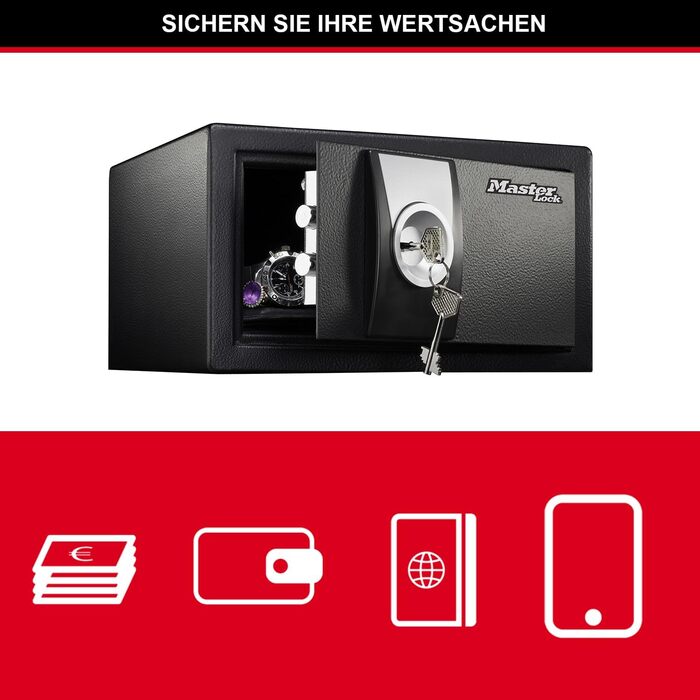 Master Lock Electronic Combination Safe - 11 Liter Security Box with Key Lock