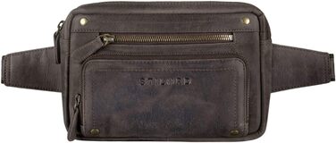 STILORD Поясна сумка на пояс з натуральної шкіри Vintage для чоловіків, жінок та дітей. Сумка через плече, на пояс. Підходить для занять спортом, фестивалів, подорожей. Колір: темно-коричневий