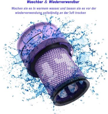 Електрична насадка для миття підлоги Dyson V11, V10, V8, V7, V15, V12 - з баком та 6 змінними серветками