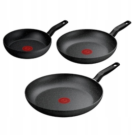 Набір сковорідок Tefal Dark Essential, 3 предмети, для індукційних плит, 20/24/28 см