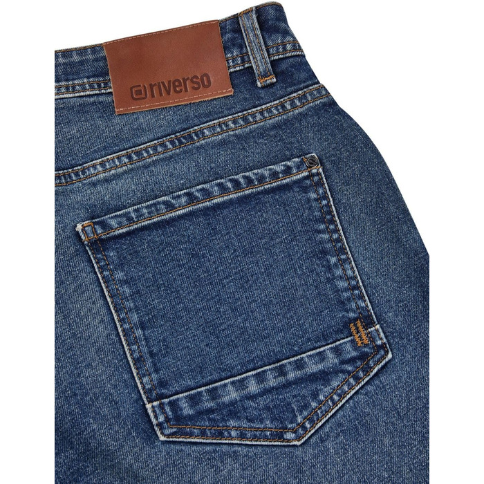 Чоловічі джинси Riverso Eddy Regular Fit Stretch Denim сині/чорні, розміри 29-40