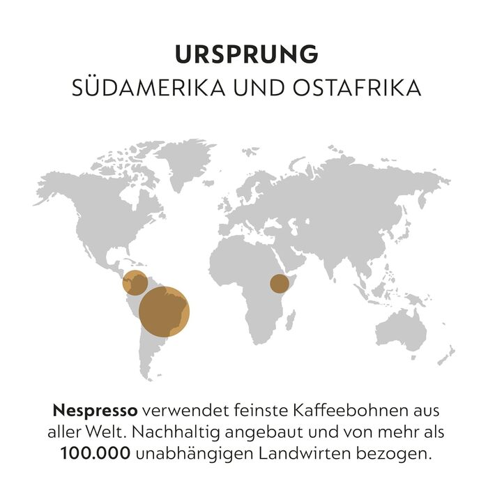 Кава капсульна NESPRESSO Original, набір 50 шт. (Еспресо, Лунго, різні обсмажки)