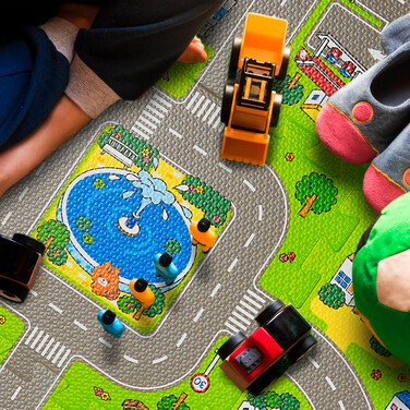 Relaxdays Puzzle Mat Road with Animals