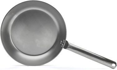 Сковорода чавунна de Buyer CARBONE PLUS 24 см з нержавіючою ручкою - професійна сковорода для плити