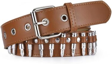 Пряжка з шипами, металевий панк-ремень з яскравими пірамідними шипами для жінок та чоловіків (Чорний, Білий)