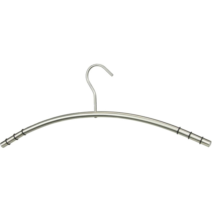 SIDCO Clothes Hangers Stainless Steel 6 x Coat Hangers Metal Hangers Hanger Set w. Anti-Slip