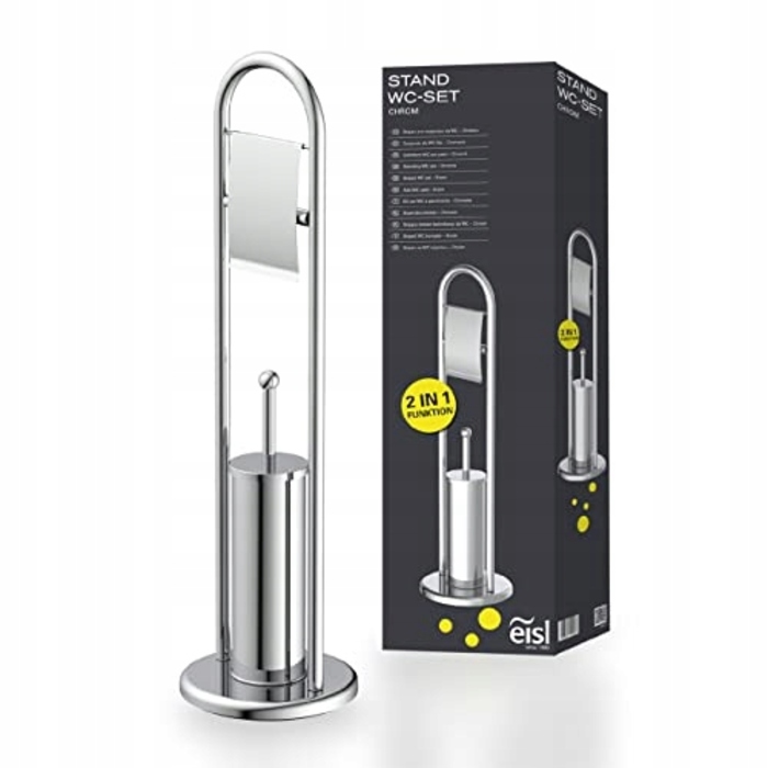 Тримач для туалетного паперу та йоржик для унітаза EISL, хром, 80 см
