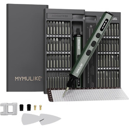 Набір електричного викрутника Mini 78 в 1 з 56 бітами, 9 свердлами, 5 режимами крутного моменту та LED-підсвічуванням для точної роботи (годинники, камери)