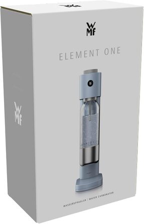 WMF Element One: Автоматичний содовий апарат з нержавіючої сталі, 3 рівні газування, лава (світло-блакитний)