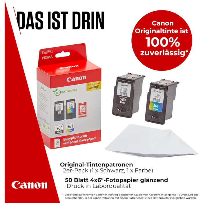 Комплект картриджів Canon PG-560 та CL-561 FINE (чорний та кольоровий), оригінальні, 2024