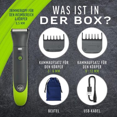 Тріммер Veet Men Intimate - для тіла та зони бікіні, водостійкий | Veet