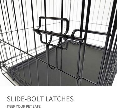 Металевий вольєр для собак Bunny Business, складна конструкція, 2 двері, пластик, XL, 107x69x76 см