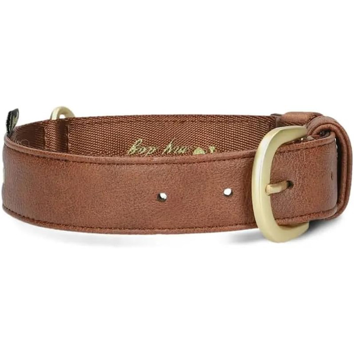 Нашийник для собак ZWEI Leo LE15 з якісної штучної шкіри, регульований, середній/великий розмір, колір cognac