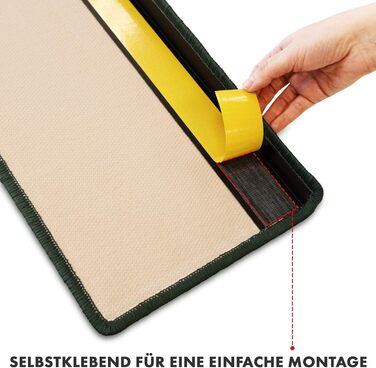 Набір килимків для сходів Floordirekt Via Veneto (15 шт.) з ефектом мазків пензля | 65 x 23,5 см, зелений | стабільна фіксація, кутова рейка