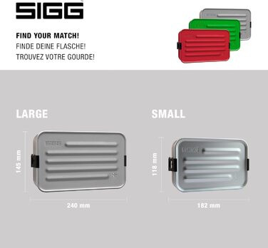SIGG - Alu Lunchbox Plus - Lunchbox with Compartment - Award-Winning - Dishwasher Safe & Microwave Safe - Absolutely Leakproof - Featherlight - BPA-Free