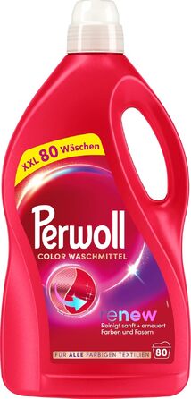 Рідкий пральний засіб Perwoll Color для кольорових речей, з технологією Dreifach-Renew, 4 л (2 шт по 2 л, 160 прань)