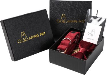 Нашийник для собак Aring з бантиком, регульований, м'який, темно-зелений (S, червоний), подарунок для дівчаток та хлопчиків