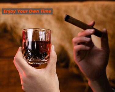Whiskey Stones Gift Set for Men - 8 Whiskey Scotch Bourbon Chilling Stones, 2 Whiskey Glasses in Wooden Box - Christmas/Father's Day/Birthday/Gift for Dad Papa Friend