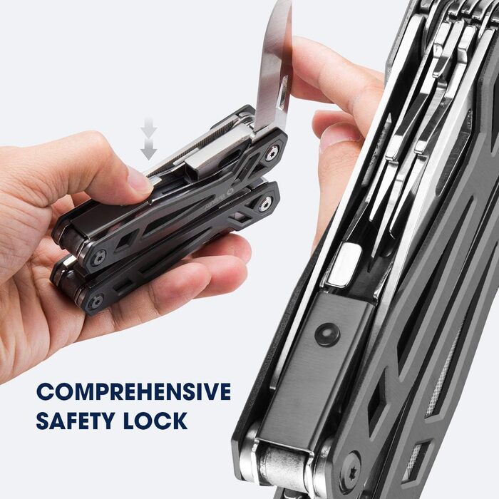 BIBURY Multitool - Titanium Multi-Tool Set for Men & Women | Camping, Hunting, Fishing & Hiking | Stainless Steel Pliers with Screwdriver