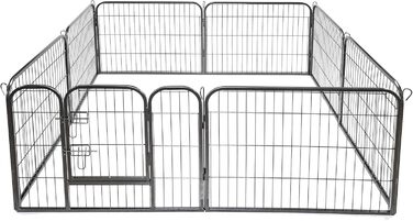 Клітка для цуценят Estexo Metall, забіг для цуценят, огорожа для собак, клітка для собак (8x80x60 см)