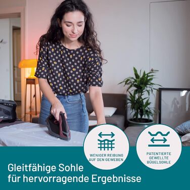 Відпарювач Imetec 9440 Welle: потужний відпарювач з технологією Gleitwelle, 2400 Вт, 200 г паровий удар, 300 мл резервуар, захист від накипу, чорно-зелений